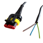 Złącze 3 pinowe AMP Superseal 1.5 żeńskie z przewodem 1m, IP68